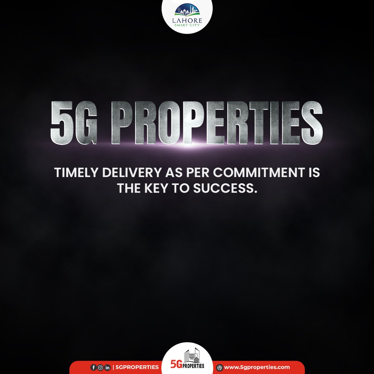 Timely delivery as per commitment is the key to success. 
#5gGroupOfCompanies
#5GProperties
#5gconstruction
#5gmarketing
#lahoresmartcity
#capitalsmartcity
#development