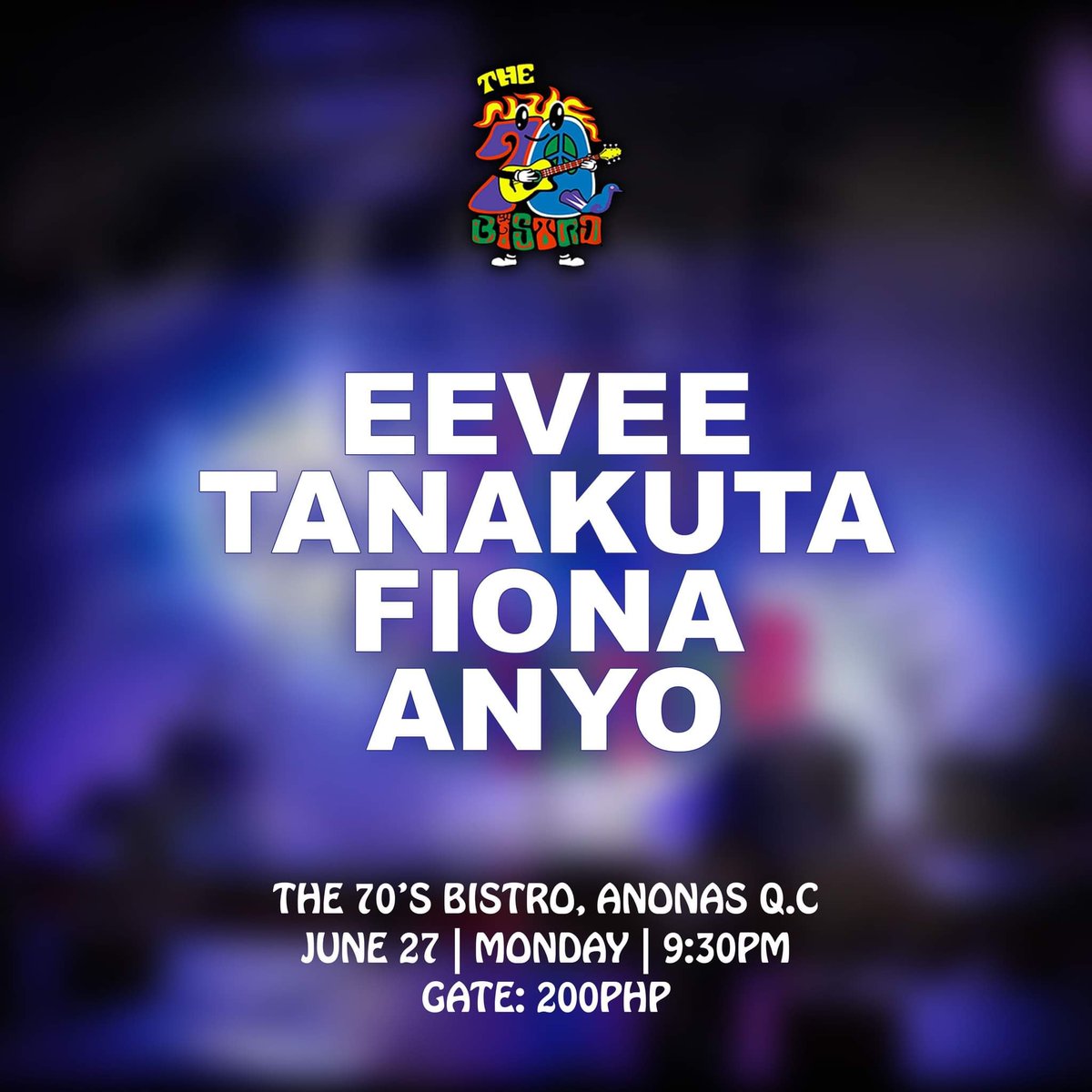 This is your chance to watch <a href="/eeveeband/">eevee The Band</a> LIVE | Later 9:30PM at The 70s Bistro Bar!
See you!!! 🤟