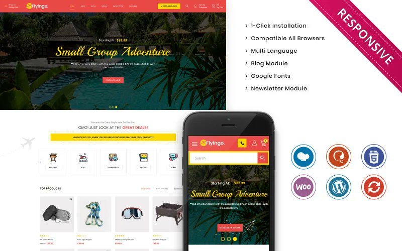 ⚡ WooCommerce Travel Template 
[ Flyingo - Travel and Travel Agency Responsive WooCommerce Theme
 ]
Download from here  >> cutt.ly/8KAaPEL
#thementic #TemplateMonster #responsive #travel #Tourism