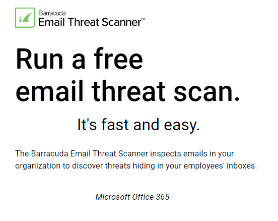 DigitelNET's tweet photo. Esegui una scansione delle tue email con Barracuda Email Threat Scanner e guarda cosa si nasconde nella tua casella di posta. @barracuda #Office365 #emails #CyberSecurity 
https://t.co/QPfoKCAAG7 https://t.co/OmQYwbzbYc