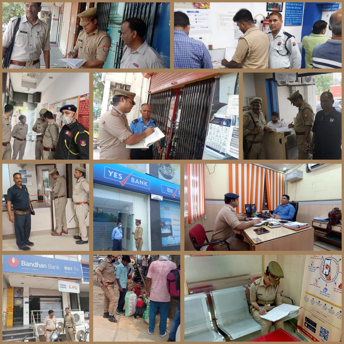 noidapolice's tweet photo. पुलिस कमिश्नरेट गौतमबुद्धनगर के सभी थाना क्षेत्रों में पुलिस टीम द्वारा सुरक्षा-व्यवस्था के दृष्टिगत बैंक, एटीएम, बाजार व भीड़भाड़ वाले स्थानों पर पेट्रोलिंग कर चेकिंग की जा रही है। https://t.co/WMaZn55FOK