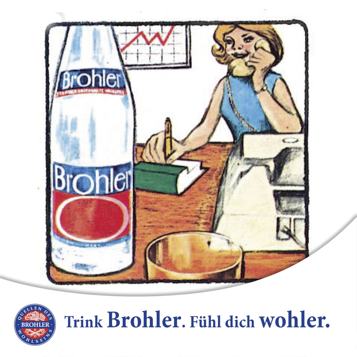Brohler's tweet photo. Brohler: ein anregendes bekömmliches Hausgetränk. Für jede Tageszeit und jeden Anlass!
Illustration aus dem Brohler Produktflyer - Anfang der 70er Jahre.
#ThrowbackThursday #tbt #zeitreise #nostalgie #geschichte #Brohler #vulkaneifel #trinkbrohler #rückblick  #mineralwasser https://t.co/gfu8jOXiqF