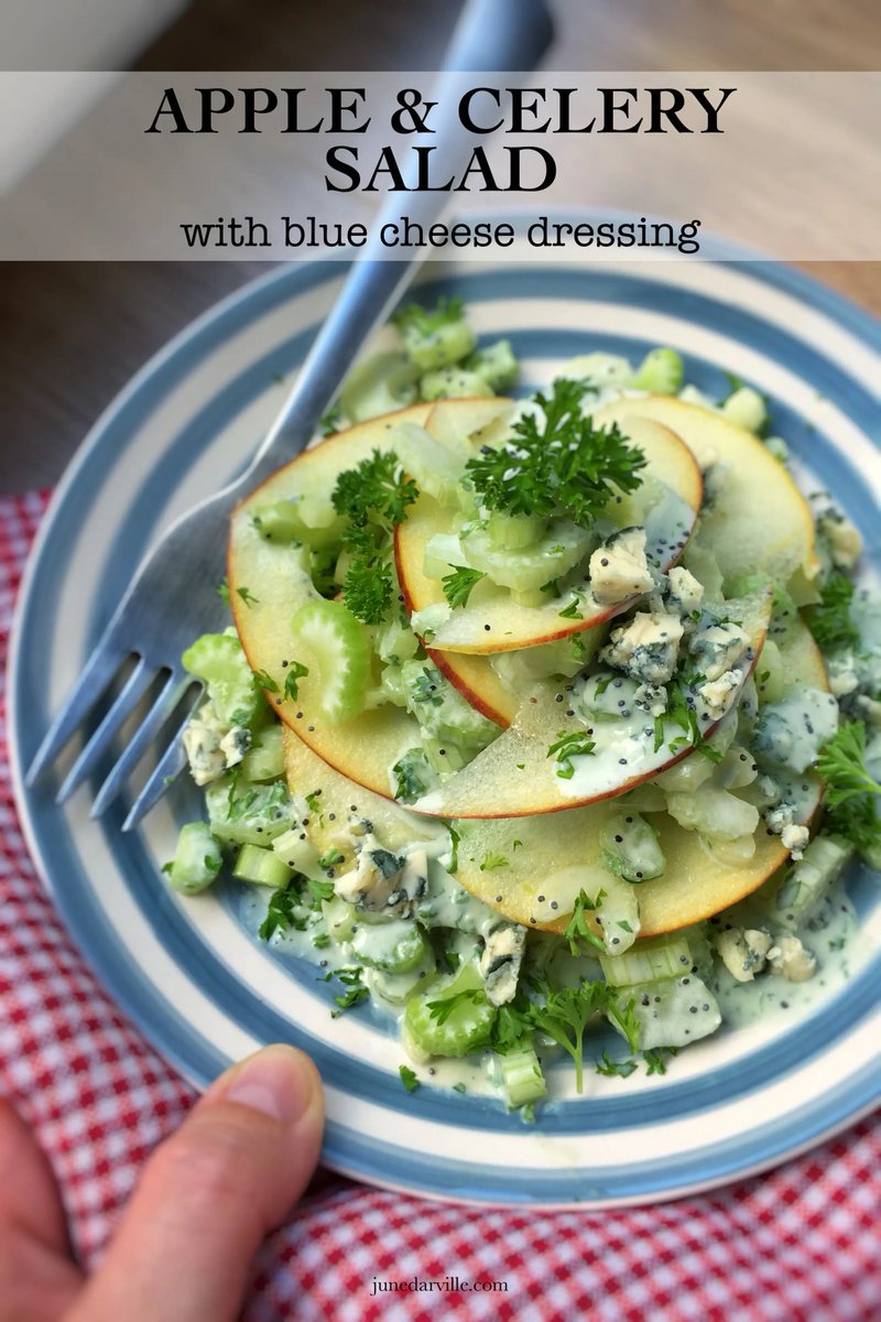 junedarville's tweet photo. 🍎 𝐀𝐩𝐩𝐥𝐞 &amp; 𝐂𝐞𝐥𝐞𝐫𝐲 𝐒𝐚𝐥𝐚𝐝
🍎 What a fancy looking #apple and #celery #salad this is! Drizzled with a delicious creamy blue cheese dressing... A #family favorite!
🍎 𝐑𝐞𝐜𝐢𝐩𝐞 >> https://t.co/qwweiEtmU5 https://t.co/TrL9V5CSh1