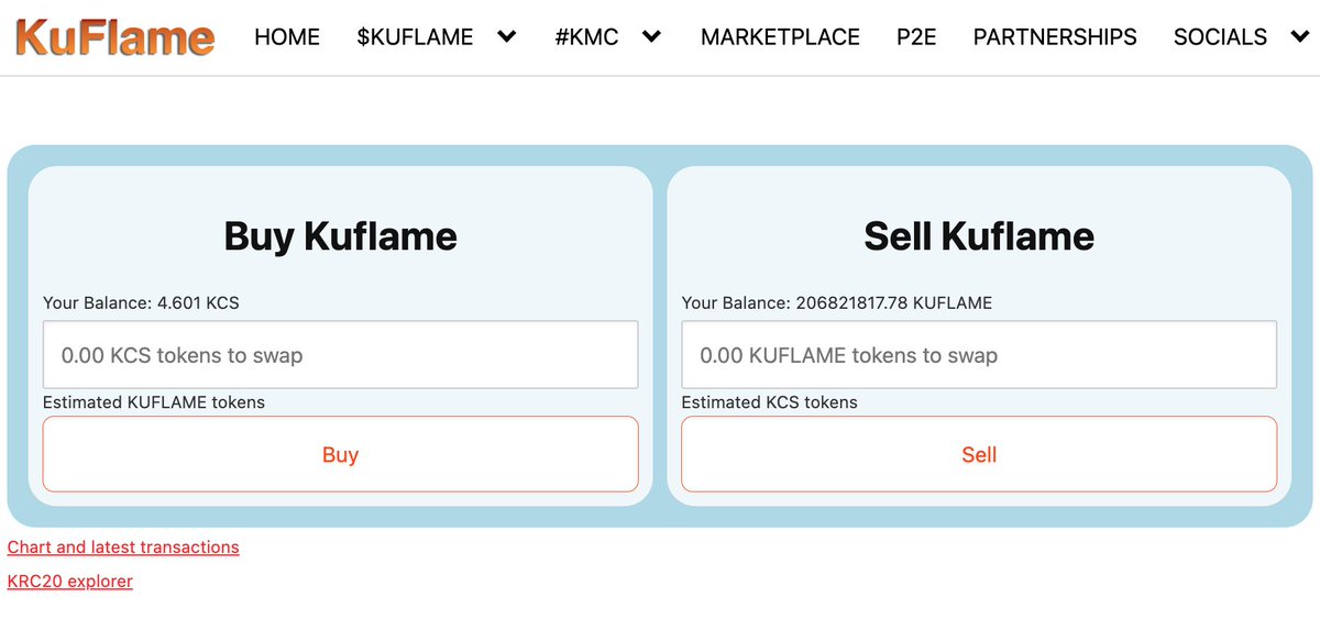 KuFlameOfficial's tweet photo. 💵You can now swap your #KUFLAME and #KCS directly from https://t.co/4e5yioNiin 💵

Check it out now and give me your feedback!

#swaps #cryptocurrecy #ERC20 #web3 #KuCoin #KuCoinWallet #KCC #blockchain #DefiCrypto #DeFiChain https://t.co/uJUCVrDtBn