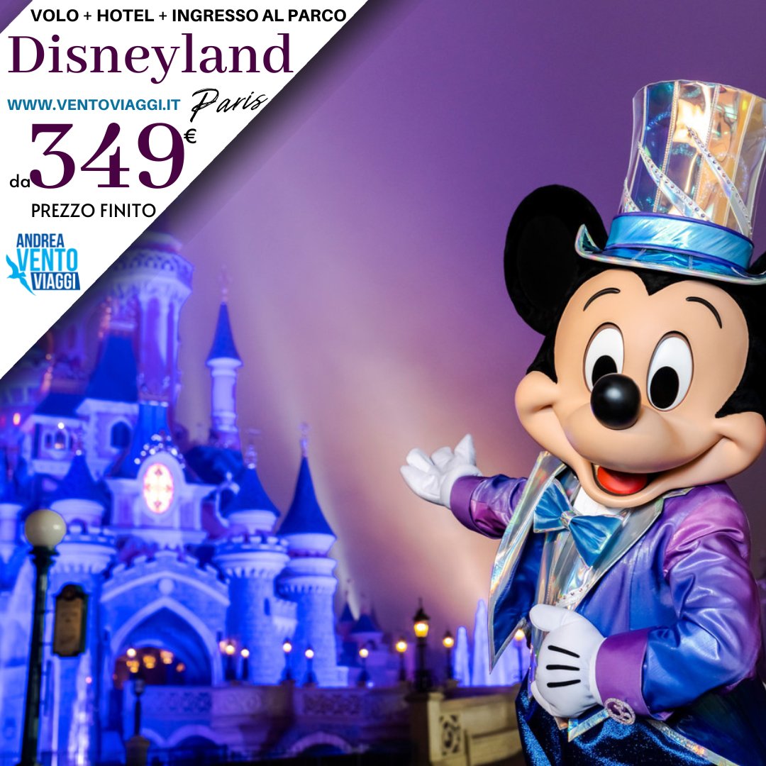 vento_viaggi's tweet photo. Disneyland Paris 🇫🇷 PREZZO FINITO 
Volo + Hotel + Ingressi al Parco ❤️
OFFERTE A DISPONIBILITÀ LIMITATA. POCHISSIMI POSTI DISPONIBILI
Compra con acconto su https://t.co/0OP1thJvp3 https://t.co/ZgU6s2tYdT