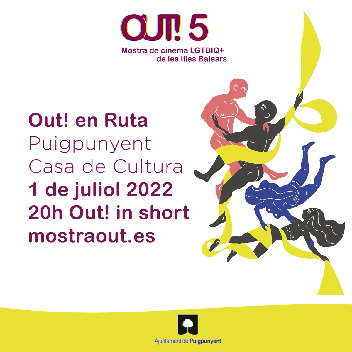 mostraout's tweet photo. Aquest DIVENDRES estarem a #Puigpunyent amb alguns dels curtmetratges de la #5mostraout per tancar aquesta edició. Darrera oportunitat per gaudir dels curtmetratges que més han agradat al públic de @cineciutat i la #mostraout https://t.co/Nu3Y8oKjmF