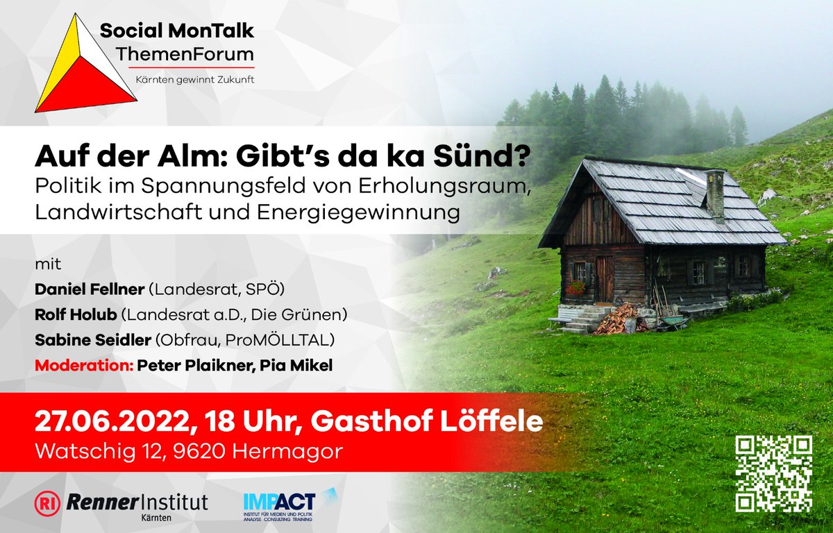 H E U T E  IN  H E R M A G O R!

Kommt vorbei und bitte noch gerne fleißig weitersagen und teilen!

Wir sehen uns am Abend 😊

fb.me/e/1V5iQ8mv0

@FellnerDaniel <a href="/rolfholub/">Rolf Holub</a> <a href="/PeterPlaikner/">Peter Plaikner</a> <a href="/PiaMikel/">Pia Maria Mikel</a> <a href="/ri_ktn/">Renner-Institut Ktn.</a>