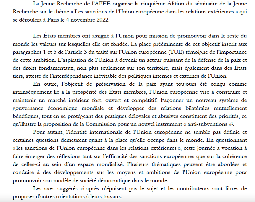 Jeune Recherche de l'AFEE tweet media