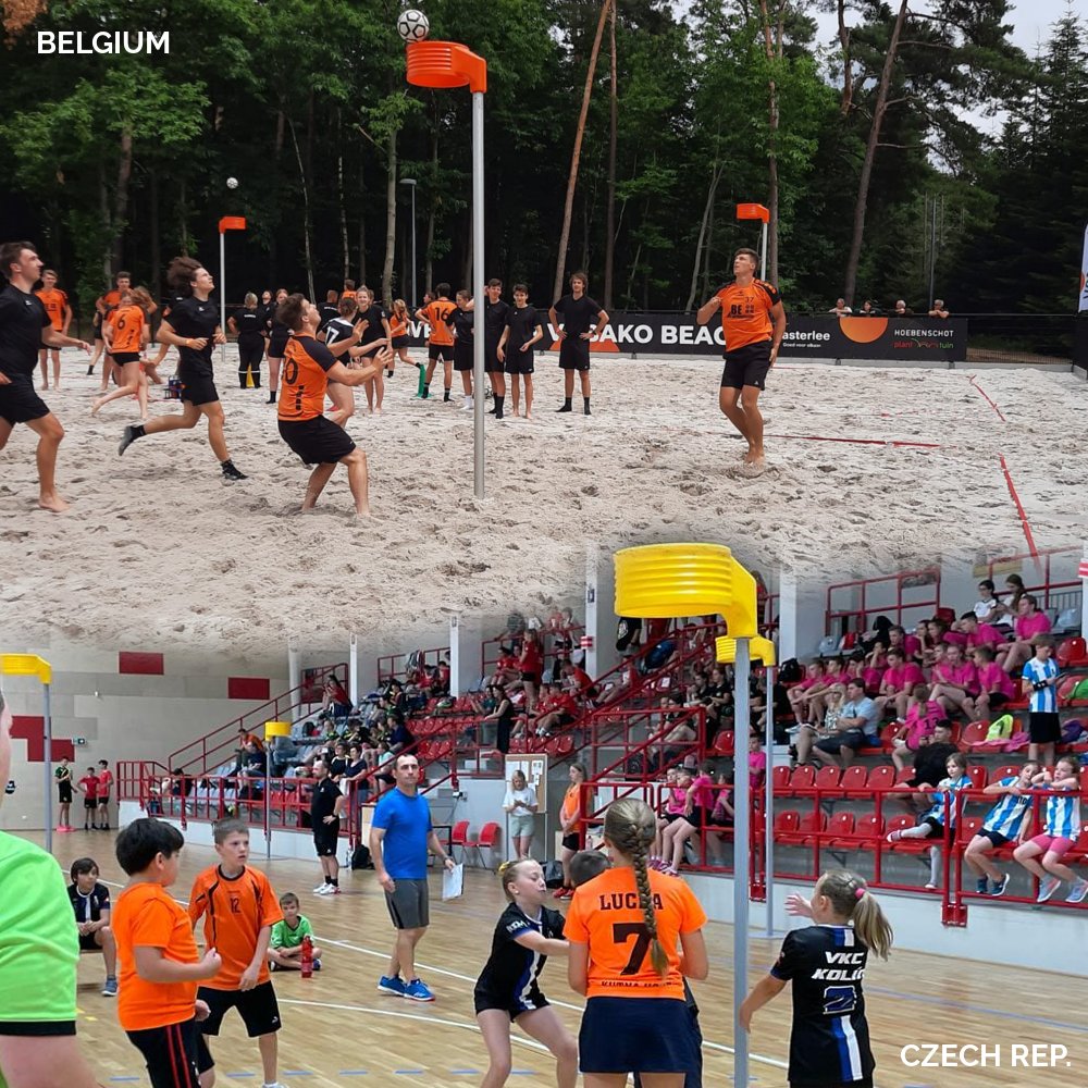 korfball's tweet photo. Several #BeachKorfball tournaments took place this last weekend all over Europe. 👏 In BEL & POL the weather was fine, but in CZE the rain forced to play indoor. And in SUI, they chose to play #WaterKorfball!! 😂 #EnjoyingKorfball #NoMatterHow #SummerTime 😎 #korfball #korfbal https://t.co/UIoyMKSetQ