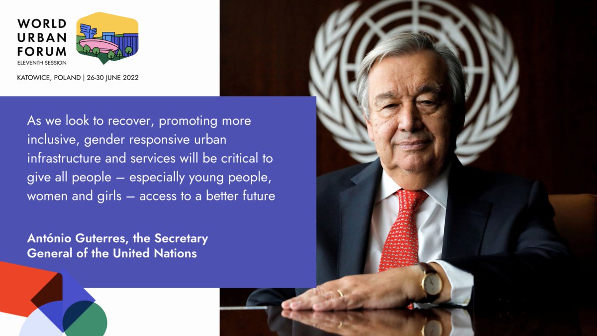 "Cities are central to virtually every challenge we face – and essential to building a more inclusive, sustainable, and resilient future." UN Secretary General <a href="/antonioguterres/">António Guterres</a> says to the #WUF11 Opening Ceremony
Catch his full message :bit.ly/3QTD1oT