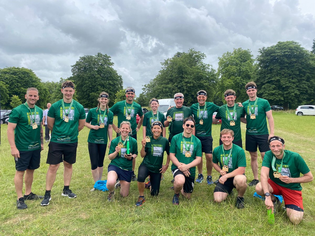 A great turn out for ⁦<a href="/LambertFoster/">Lambert & Foster</a>⁩ and ⁦<a href="/BloomfieldsPlan/">Bloomfields Planning</a>⁩ at the Dirty Rotten Scramble Mud Run in Benenden at the weekend. A few tight hamstrings this morning!
#selfbuilding
#teambuilding