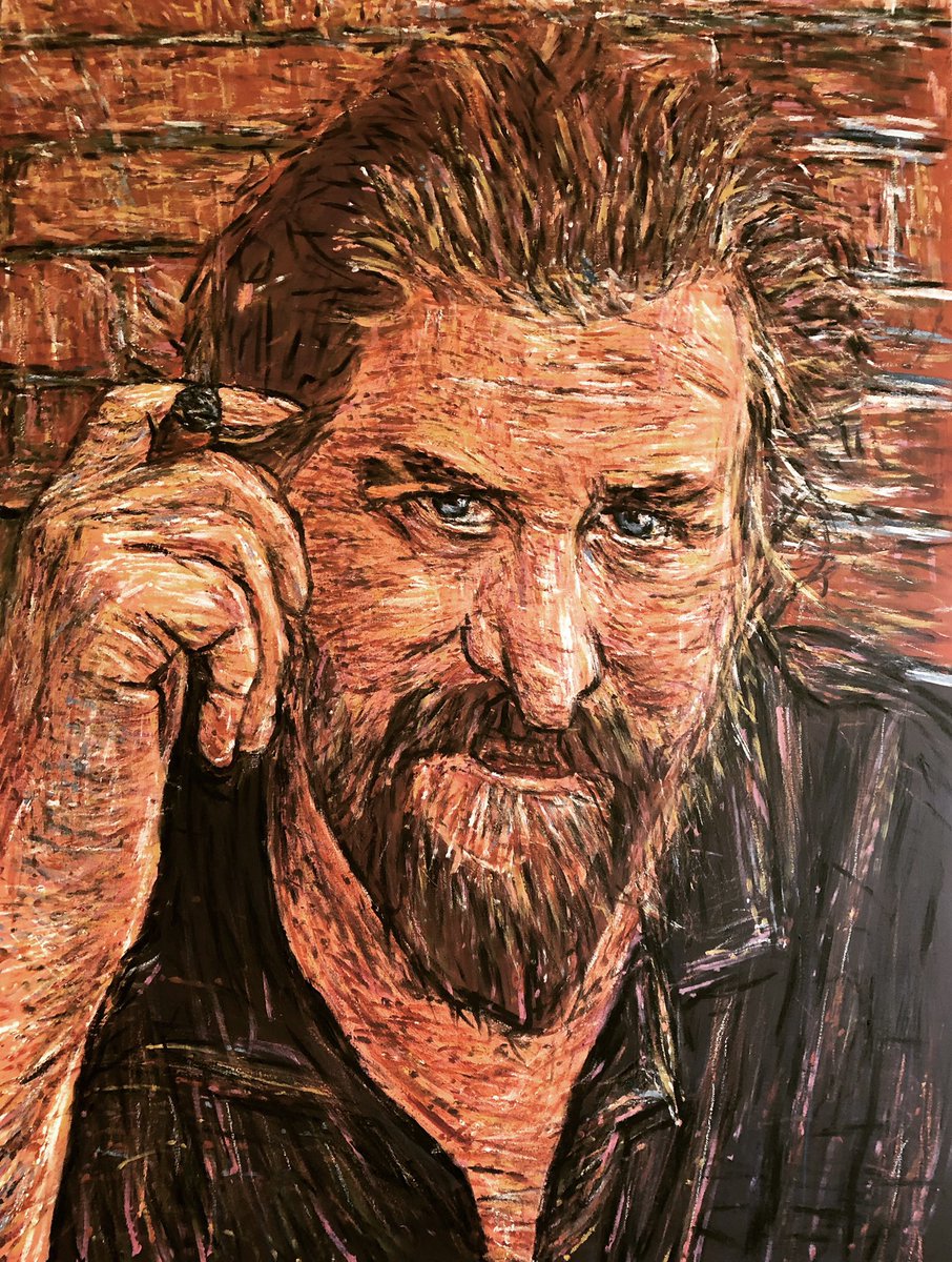 TomdeloheryJ's tweet photo. #lifedrawing #painting #portrait of #lachyhulme @LachyHulme #australianactorlachyhulme #actorlachyhulme #legendlachyhulme #offspring #thesecretriver #howzatkerrypackerswar #scumbus #romperstomper #beaconsfield #art by #artistthomasdelohery #thomasdelohery @TomdeloheryJ https://t.co/WbO1g5hEJu