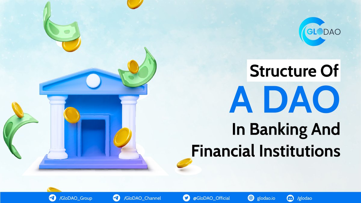 GloDAO_Official's tweet photo. Read details about structure of DAO in banking and financial institutions here 👉 https://t.co/X8nm3zap6u

#glodao #defi #dao #blockchain https://t.co/Fmx5PXqALQ