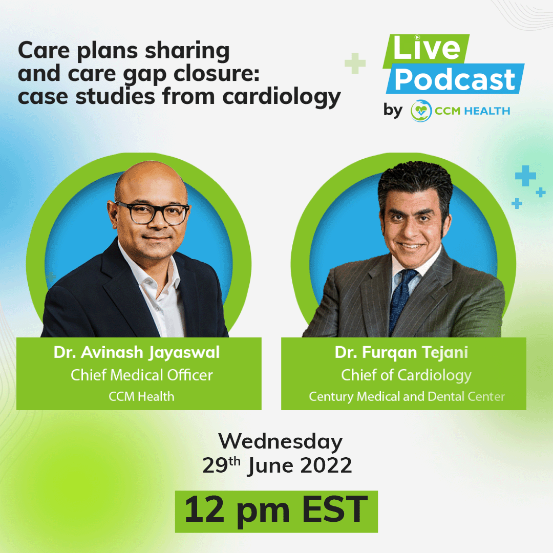 The_CCM_Health's tweet photo. Interested in discussing real cases in care plans sharing and care gap closure? Join us on July 29th, 12 PM EST!

Our CMO, Dr. Avinash Jayaswal, along with Dr. Furqan Tejani will discuss the most interesting cases in their experience.

Register by the link https://t.co/6Al0r6uFRn https://t.co/Crycj59Km7
