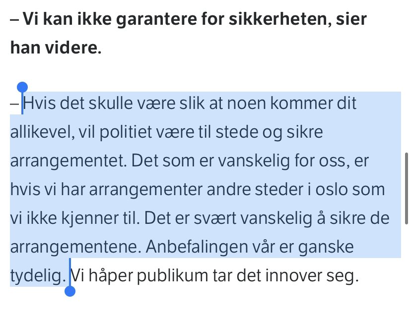 forsberg's tweet photo. Ikke ha arrangementet for vi kan ikke sikre det men hvis dere har det likevel skal vi sikre det men ikke ha arrangementer andre stedet for de kan vi ikke sikre HVORDAN ER IKKE DETTE TYDELIG FOR DERE?!? https://t.co/GOLLWJYGCa