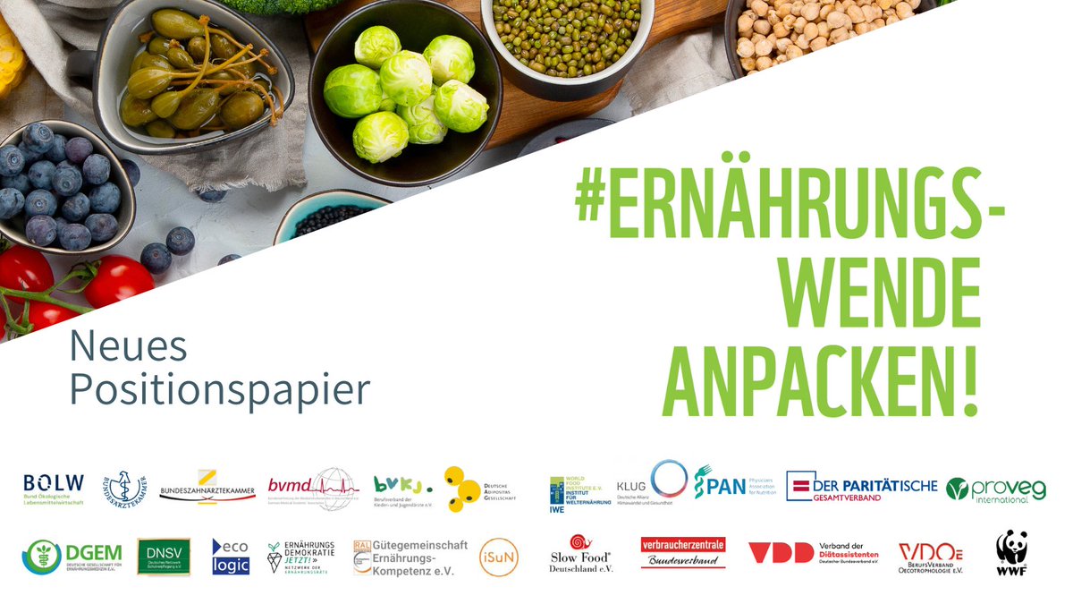 22 Verbände betonen erneut die Dringlichkeit einer Ernährungswende in Deutschland. Das Bündnis #ErnährungswendeAnpacken! wendet sich mit neuer Pressemitteilung an die politischen Entscheidungsträger*innen ➡️  bit.ly/ewa-press-2606…