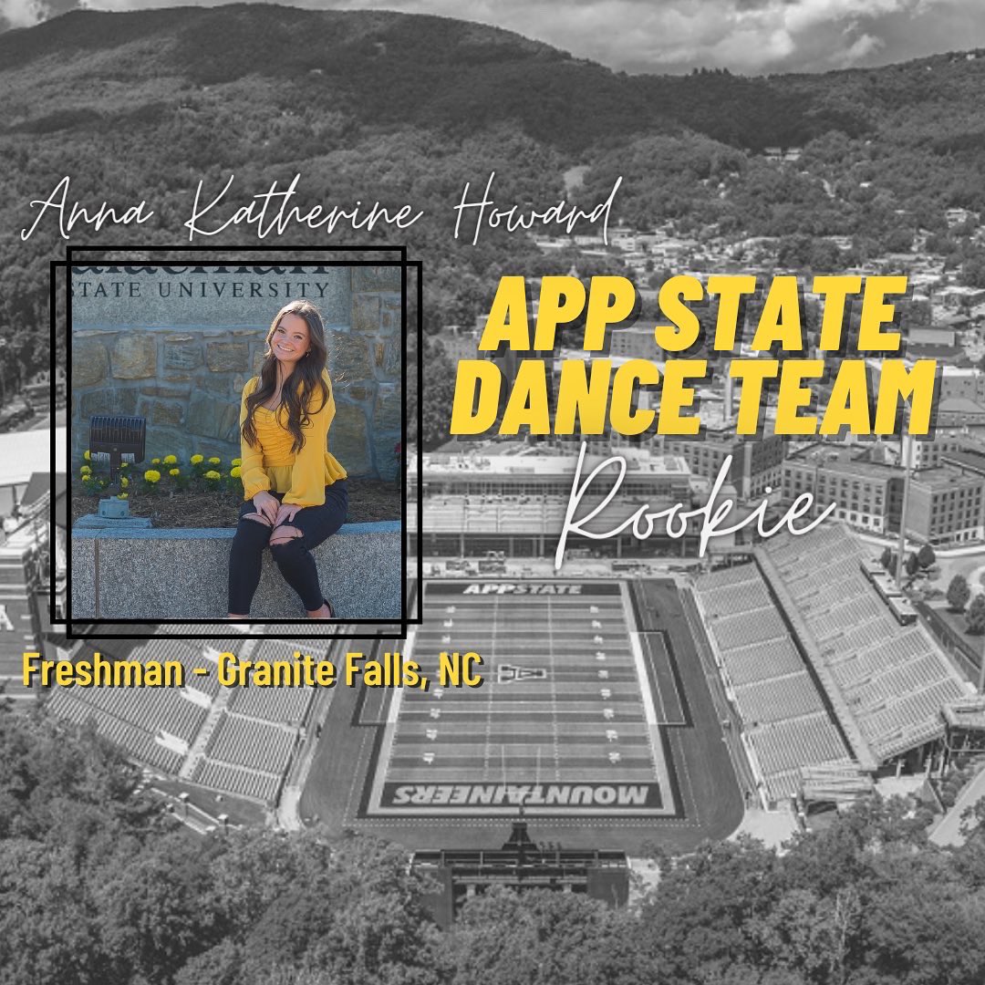 Let's hear it for the Rookies!⭐️🤩
We are so excited to welcome these girls to the App State Dance Team and can’t wait to see them on the sidelines this year. Make sure to keep up with our social media to learn more about them as the 2022-2023 season approaches!💛