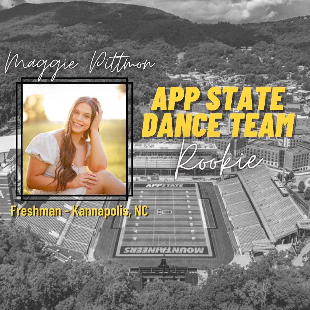 Let's hear it for the Rookies!⭐️🤩
We are so excited to welcome these girls to the App State Dance Team and can’t wait to see them on the sidelines this year. Make sure to keep up with our social media to learn more about them as the 2022-2023 season approaches!💛