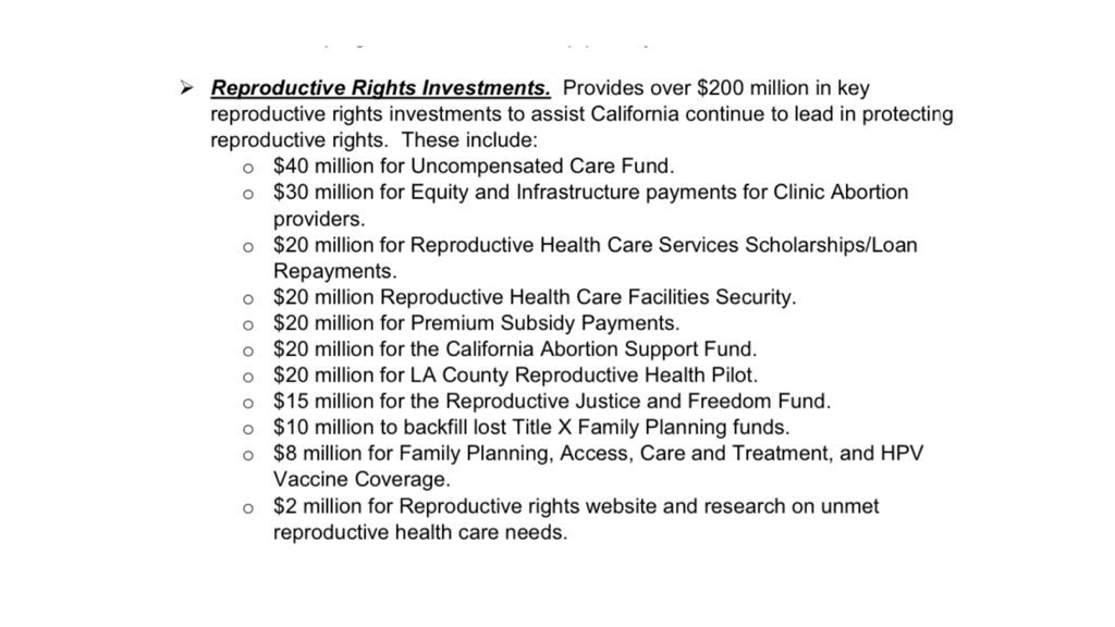 🚨HUGE INVESTMENT in #CABudget deal announced last night. 

It includes ALL California Future of Abortion Council requests.

Here are the details on how California is making good on its promise of being a Reproductive Freedom state👇🏻