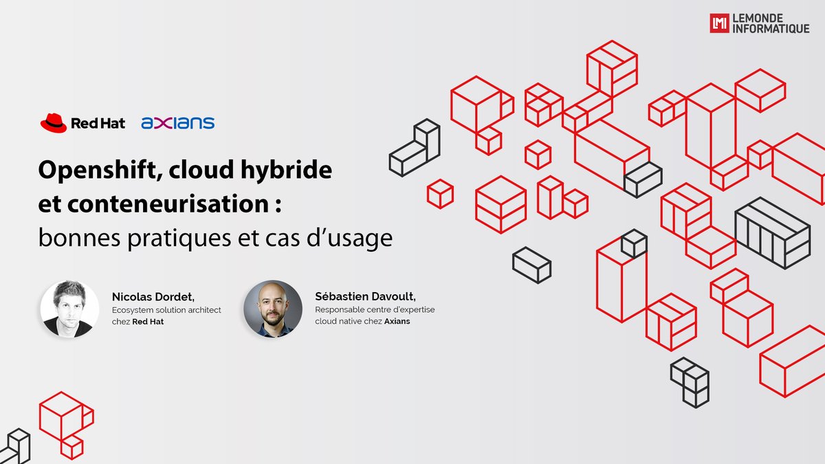AxiansFrance's tweet photo. #Webcast: Axians et Red Hat se sont retrouvés pour l’enregistrement d’un webcast dédié aux bonnes pratiques et aux cas d’usages d’#Openshift.

Découvrez ici: https://t.co/QDet1LUVeY https://t.co/kc5JvHIFQU
