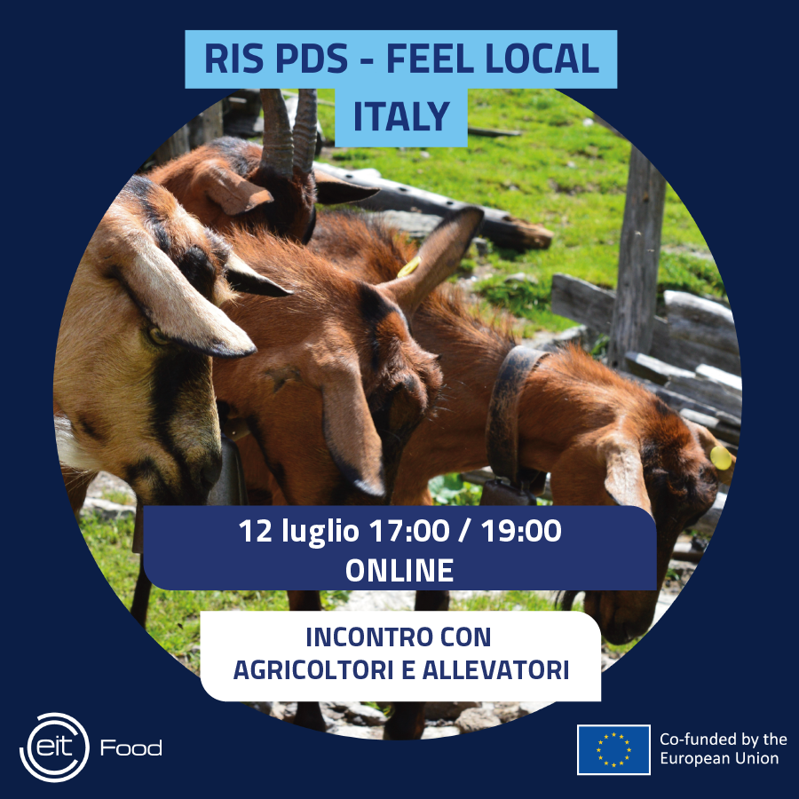 📣 Martedì 12 luglio dalle 17:00 alle 19:00
📍 Online su Zoom 
👩‍🌾 L'evento EIT Food FEEL LOCAL Local ITALY, incontro dedicato ad agricoltori e allevatori. 
🥑 L'evento è gratuito, iscriviti per partecipare: bit.ly/3Oou31u 
#AGROALIMENTARE #AGRICOLTORI #ALLEVATORI