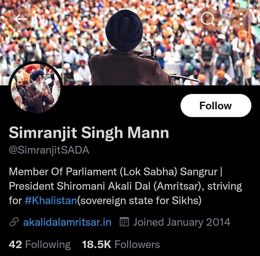 He removed it yesterday in between and now he's back again with his divisive agenda in his bio. 

#Punjab will not be allowed to divide by such petty forces. 

#SangrurBypoll #Sangrur #SangrurLokSabha #LokSabha