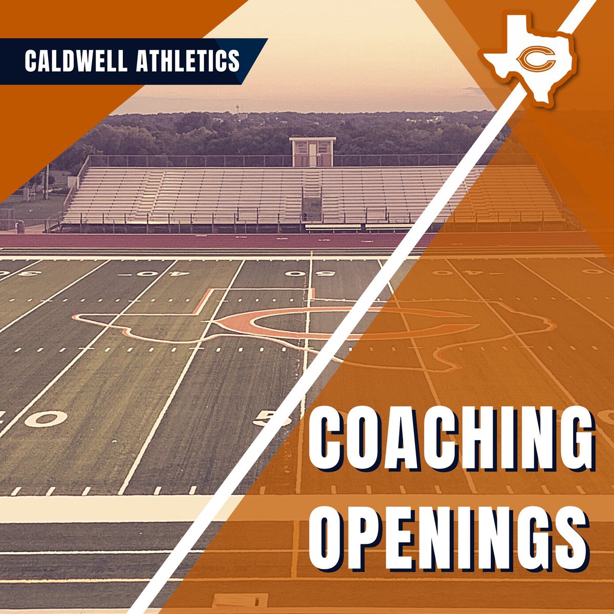 Caldwell Athletics 

HS Openings

✴️ Asst. FB🏈/Boys Bsk🏀/Trk🏃🏽
✴️ Asst. FB🏈/Boys Bsk🏀/Bsb⚾️

Send resumes to bpatterson@caldwellisd.net

<a href="/Matt_Stepp817/">Matt Stepp</a> <a href="/THSCAcoaches/">THSCA</a> <a href="/xo_coachingjobs/">Coaching Jobs</a> <a href="/hoopinsider/">Hoopinsider</a>