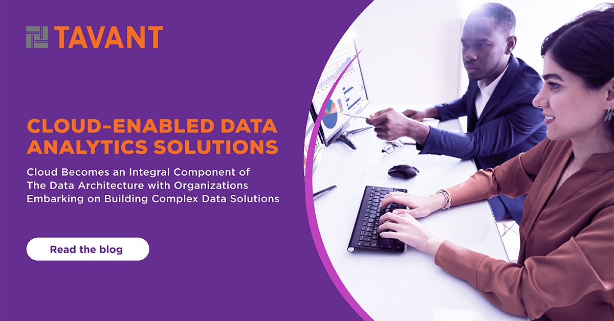 Tavant's tweet image. Cloud has become the harbinger of data-driven enterprises. Explore how cloud technology has become pivotal in driving faster data analytics adoption, the emergence of next-gen SaaS products, and modern-day cloud data platforms. bit.ly/3Nn3OH9 
#Cloud #Data #Evolvx #AI