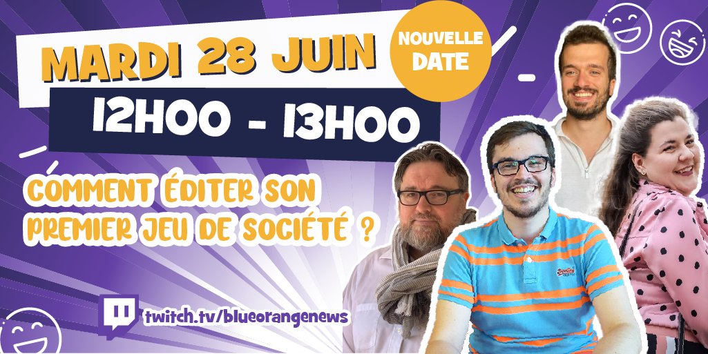 On se retrouve demain pour la #BONews et il y a même un invité supplémentaire : Gaëtan de l'agence d'auteurs <a href="/forgenext/">Forgenext</a>  😎 
Rendez-vous ici 👉 twitch.tv/blueorangenews