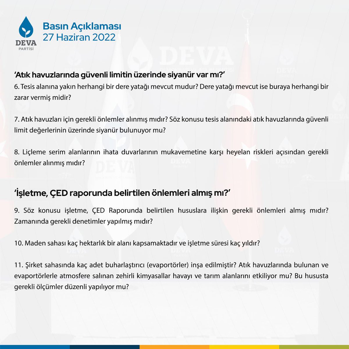 devapartisi's tweet photo. Siyanür sızıntısını TBMM’ye taşıdık.

Erzincan İliç’te siyanürlü boruların patlamasını Çevre, Şehircilik ve İklim Değişikliği Bakanı Murat Kurum’a sorduk.

@RizvanogluEvrim @myeneroglu

https://t.co/HjGpoEvnFK https://t.co/bjgGphwR7U