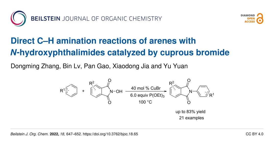 BeilsteinInst's tweet photo. Researchers at #YangzhouUniversity 🇨🇳 provide a simple amination strategy for synthesizing aromatic #amines.
#amination #copper #radicalreactions #triethylphosphite
🔗 https://t.co/UF5TEHmElr
#DiamondOpenAccess 💎🔓 in the #BJOC – FREE for authors and readers! https://t.co/mQMb3iq6Io