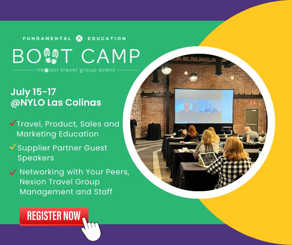 This is your reminder to register for Boot Camp! Join us July 15-17 at the NYLO in Irving, TX and learn everything from sales to marketing to operations. This event will "condition" you to be the best advisor you can be! Register today! bit.ly/3QV2u1w