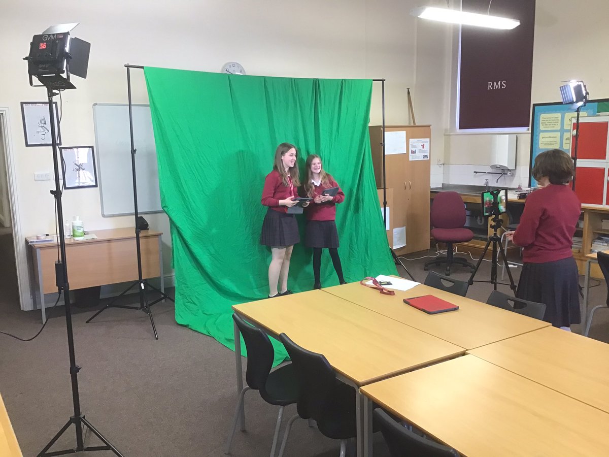 Lights, camera, action! 🎬🎥 Year 8 students Daisy, Amelia, and Chloe are enjoying the ‘Global Journalism’ activity this afternoon as part of @RedmaidsHigh’s activities week. Their report on LGBTQ+ issues in Croatia fits in with Pride month - it’s sure to be headline news! 🏳️‍🌈