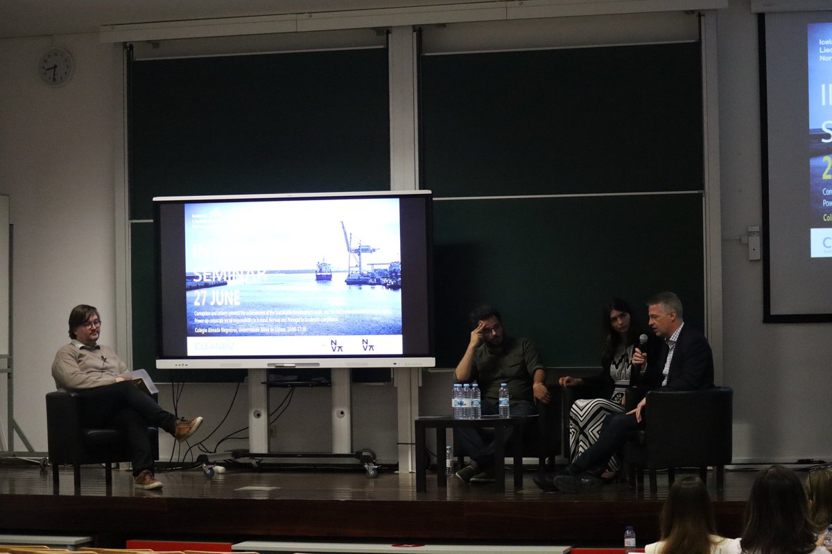 transparenciapt's tweet image. Inês Crispim Ribeiro (NOVA BHRE), @johannesstefans (denunciante #FishrotFiles) e @lpaisbernardo discutem o impacto das empresas nos Direitos Humanos e no Desenvolvimento Sustentável, num painel moderado por @fanndal. 

@EEAGrantsPT
#CLEANBIZ #EEAGrantsPT