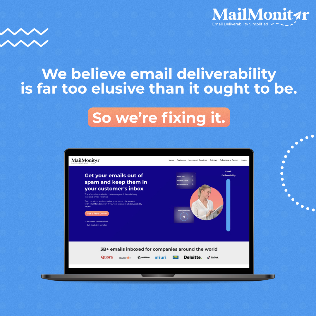 MailMonitor's tweet image. Mailbox providers don’t tell you whether your emails are delivered to the inbox, spam, or promotions tab.

#emailmarketing #emaildeliverability #mailmonitor #emailmarketingsolutions