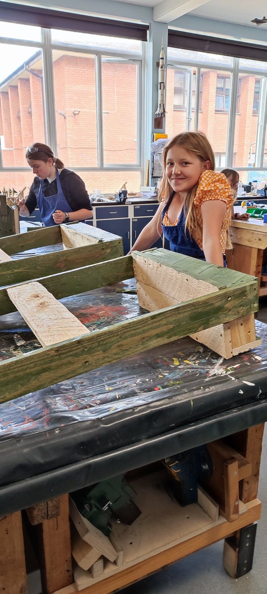 DPickeringAAN's tweet photo. Curriculum Enhancement Week @AttleboroughAN and the DT department have started creating things to enhance the school garden and allotment area.  Composter, Potting bench, raised planters and bird houses the list goes on.  #30DaysWild https://t.co/9YilHDFMko