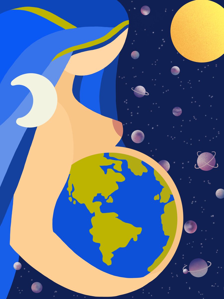 Mother of the Earth
We are all the children of space.
She is a mother with magical and mysterious power and deep like a river.
🌌🌎🌕🌙
Available on Objkt.com: objkt.com/asset/KT1Ti9Xd…
.
#NFT #objkt #objktcom 
#NFTartist #NFTshill #nftcollector #NFTMarketplace #NFts