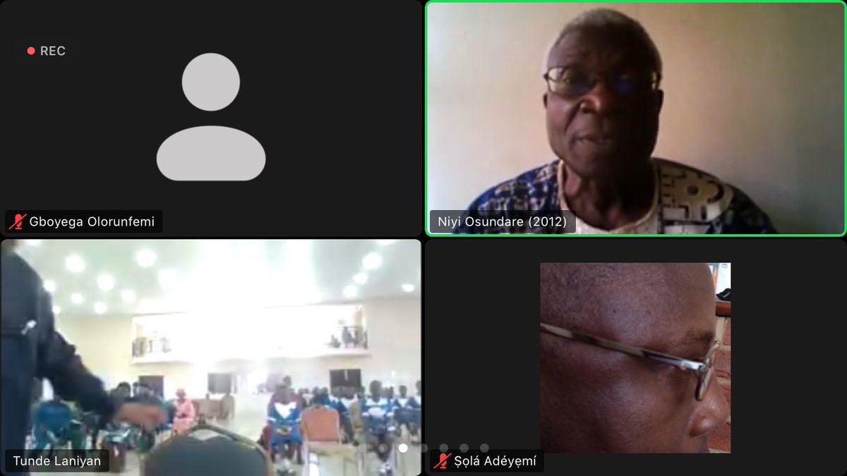 NOIPOFEST's tweet photo. #NOIPOFEST2022 Is LIVE
The Honouree, Professor Niyi Osundare (Virtual) interacts with students
@ekitistategov @unopress @UNOpresidentJN @CWWMFA HE @kfayemi @gboyenautics @tadepen
#NOIPOFEST #NOIPOFEST_EKITI2022 #NiyiOsundare https://t.co/vsUa1qGepJ
