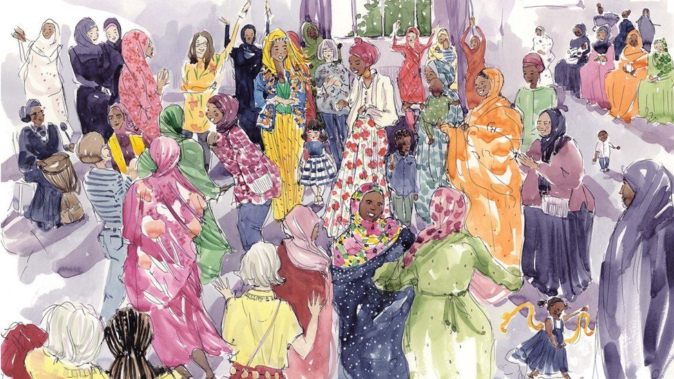 Many @RefugeeWeek events happen away from cameras & social media - privacy is so important to people who have lost so much. But this doesn't make them any less special. We love these illustrations providing a joyful peek into @RWoBristol's annual dance💃 bbc.co.uk/news/uk-englan…