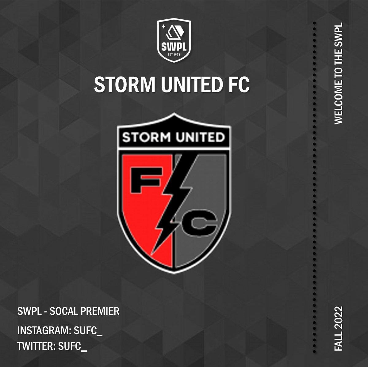Unflinching in the wind and heat of the High Desert, welcome Storm United FC to SWPL <a href="/SoCalPremier/">SoCal Premier League</a> for the 2022/2023 season!

"We excited to join the #SWPL because of the connection to the <a href="/NISALeague/">NISA Official</a> pyramid." - Club President Michael Zamora