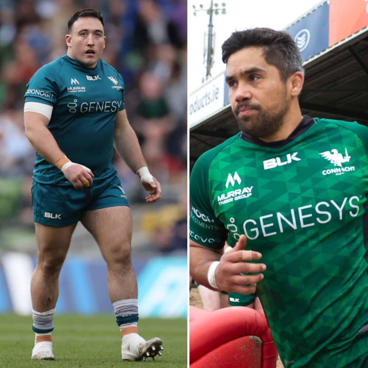 connachtrugby's tweet photo. 𝐁𝐨𝐮𝐧𝐜𝐞𝐫𝐬 ✋🚫
Denis Buckley and @ButlerJarrad were our most successful tacklers this season in the @URCOfficial 💪
Both with a success rate of over 95%
#ConnachtRugby | #NotTonightLads https://t.co/UtnYG5lA0g