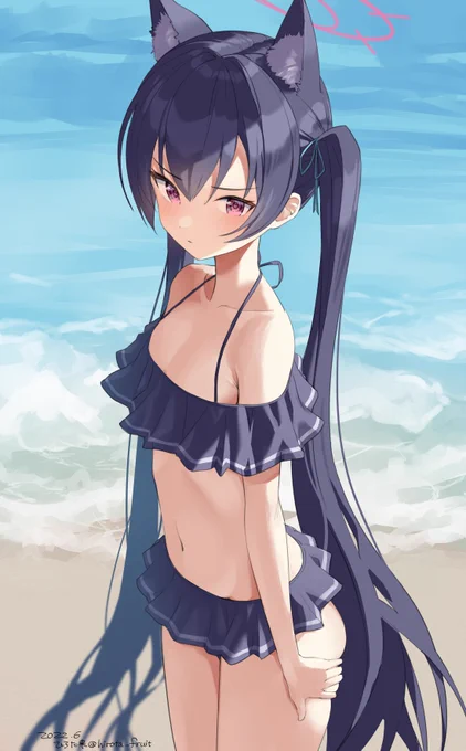 ふとももが気になる水着セリカ #ブルアカ 