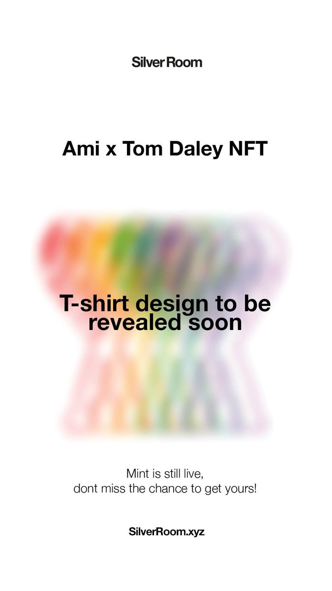 SilverRoom_xyz's tweet photo. Did you know every holder of the Ami X TD NFT will receive a limited edition Ami t-shirt celebrating pride?

T-shirt reveal soon ❣️👀

#silverroomxyz #nfts #web3 #fashion #AmixTomDaley #AmiParis https://t.co/cxx2lq1AMN