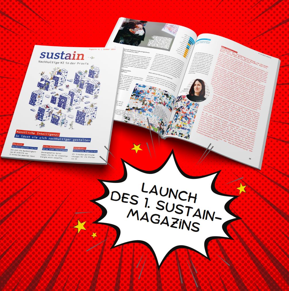 algorithmwatch's tweet photo. 🚀 MORGEN, 28. Juni, 10 Uhr: Launch unseres neuen #SustAIn-Magazins zu nachhaltiger #KI in der Praxis!

➕ Diskussion: "Welche politischen Ansätze fördern die #Nachhaltigkeit von KI?" – u.a. mit @MarcelDickow @LynnHKaack &amp; @SLagodinsky

🏃🏻‍♀️ Jetzt anmelden: https://t.co/vVlve5IGrS https://t.co/XlYUlfzRtq