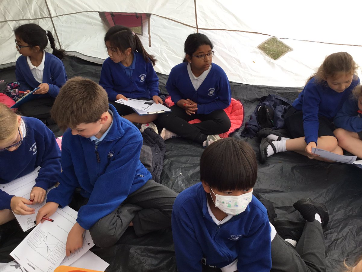 lordderamores's tweet photo. A little bit of rain isn’t going to stop Y4 from enjoying outdoor learning week. First stop - tent up! Then - guided reading about the rainforest - made all the more atmospheric by the sound of the shower on the teepee. #LordDForest #LordDEng #Outdoorweek https://t.co/1yQGlr6rcr