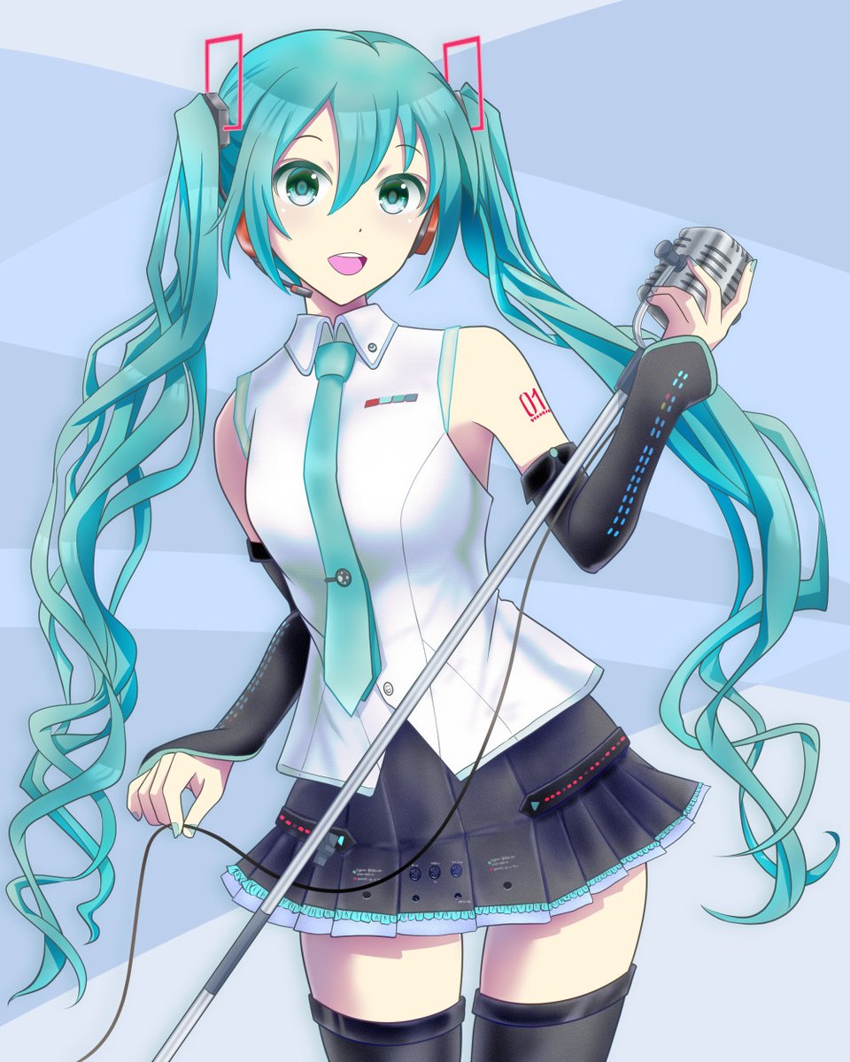 初音ミク「イラスト完成しました歌は世につれ世は歌につれ#初音ミク 」|きさらぎこうしのイラスト