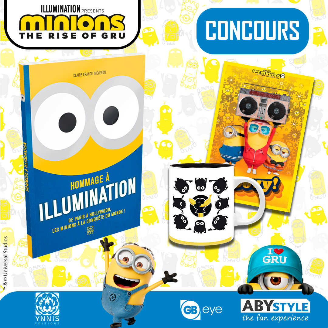 YnnisEditions's tweet photo. 🍌✨#CONCOURS #MINIONS2  ! 🍌✨

À l'occasion de la sortie du film Les #MINIONS2  et de notre ouvrage Hommage à Illumination, gagnez des cadeaux bella comme la papaya ! Pour participer :

🍌Likez @_ABYstyle  + @YnnisEditions 
🍌RT + partagez votre minion favori !

TAS le 20/07 https://t.co/iJnFM4KgvZ