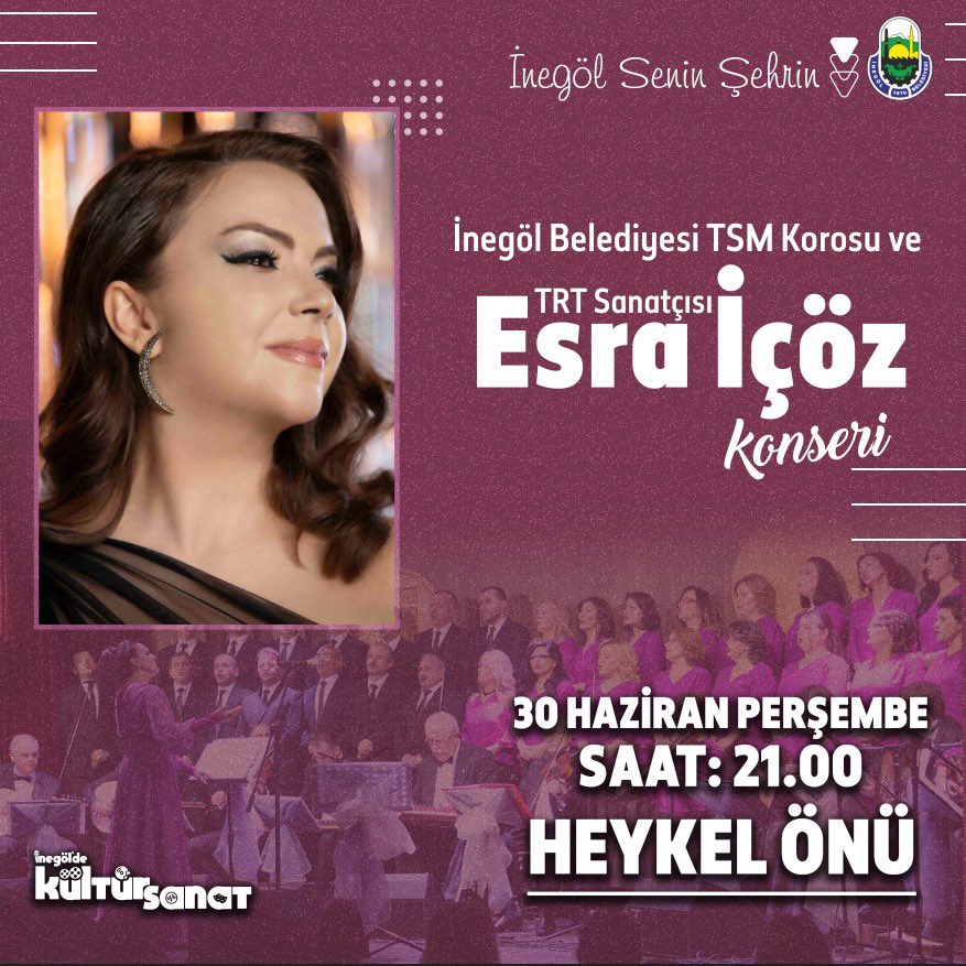 30 Haziran Perşembe akşamı İnegöl’de olacağız ☺️