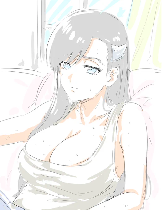 「…暑いですね。」 