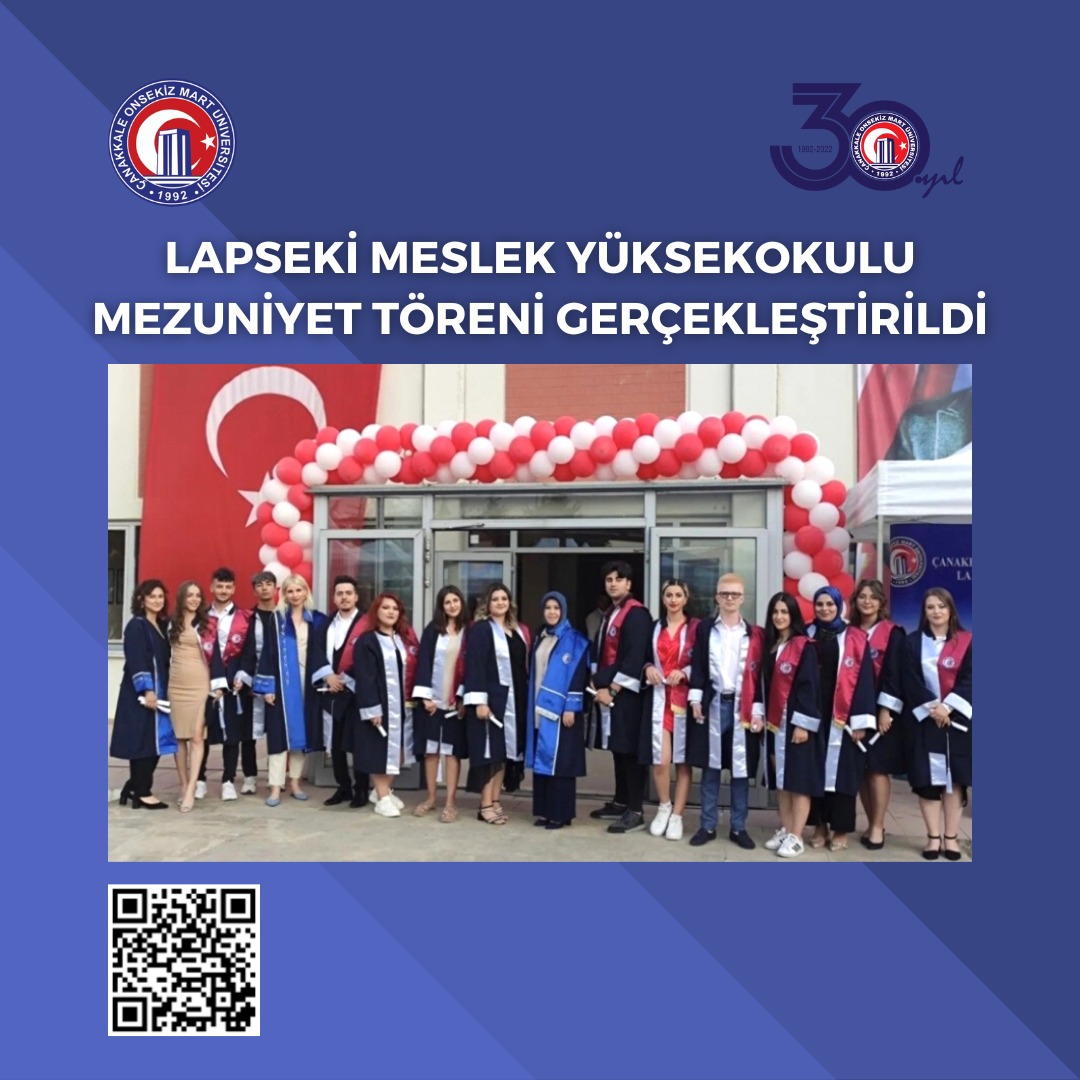 onsekizmartuni's tweet photo. Lapseki Meslek Yüksekokulu Mezuniyet Töreni Gerçekleştirildi

Devamı için sitemizi ziyaret edebilirsiniz:
↪️ https://t.co/1dgkV2ZXTh

#çomü #çanakkale #üniversite #mezuniyet #lapsekimyo #çomülüyüz #bizimüniversite https://t.co/i9wE1qNPEB